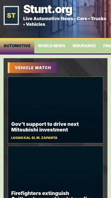 Screenshot of stunt.org