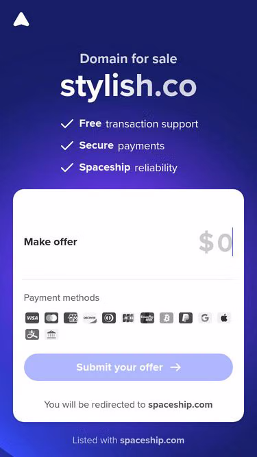 Screenshot of stylish.co