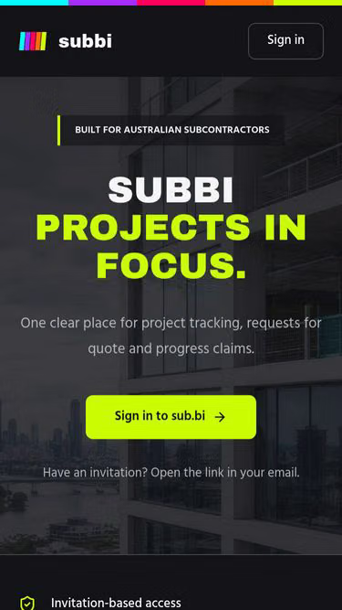 Screenshot of sub.bi