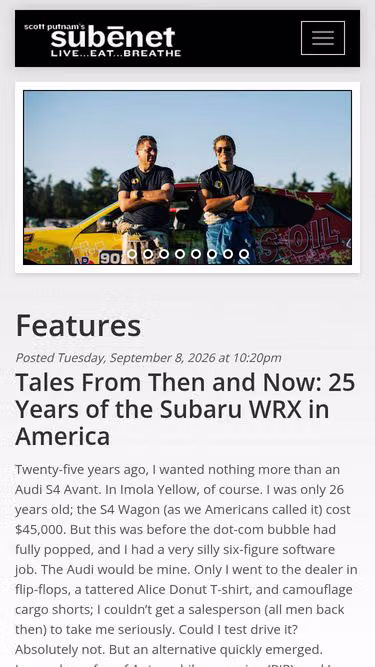 Screenshot of subaru.net