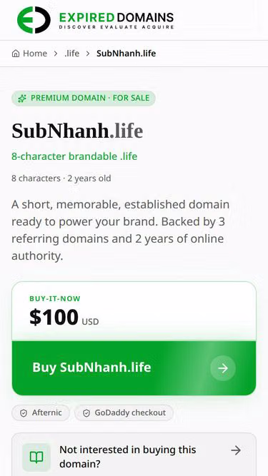 Screenshot of subnhanh.life