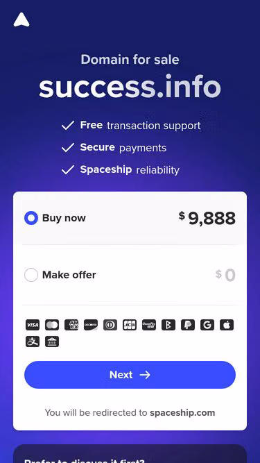 Screenshot of success.info