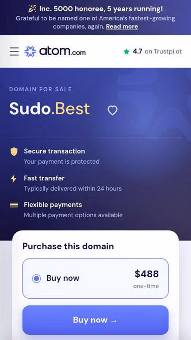 Screenshot of sudo.best