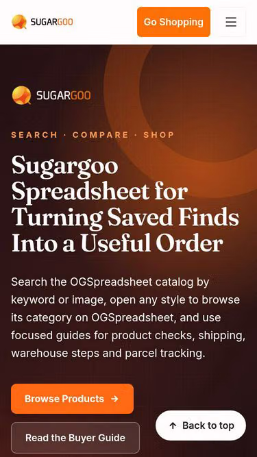 Screenshot of sugargoo-sheet.baby