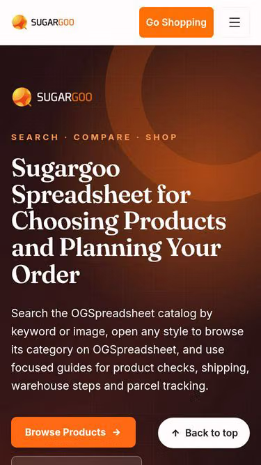Screenshot of sugargoo-sheet.beer