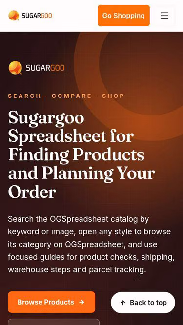 Screenshot of sugargoo-sheet.monster