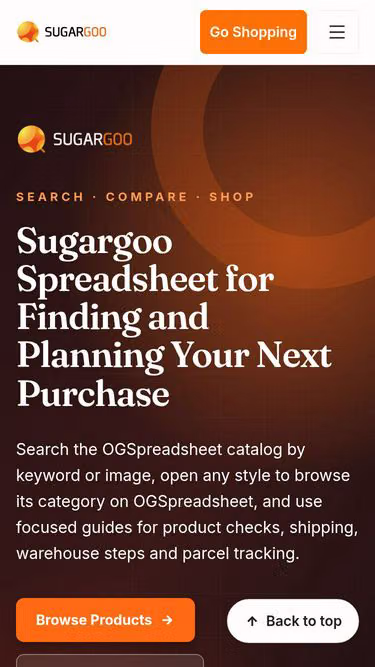 Screenshot of sugargoo-sheet.motorcycles