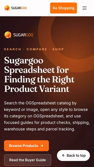 Screenshot of sugargoo-sheet.quest