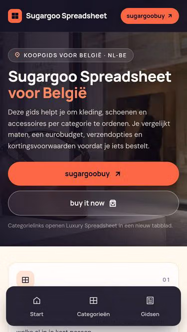 Screenshot of sugargoo-sheets.baby