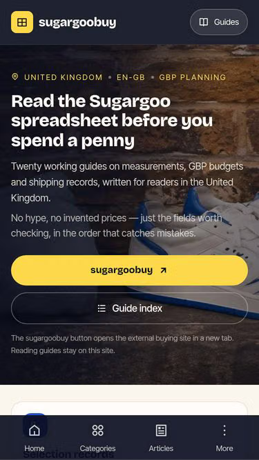 Screenshot of sugargoo-sheets.beer
