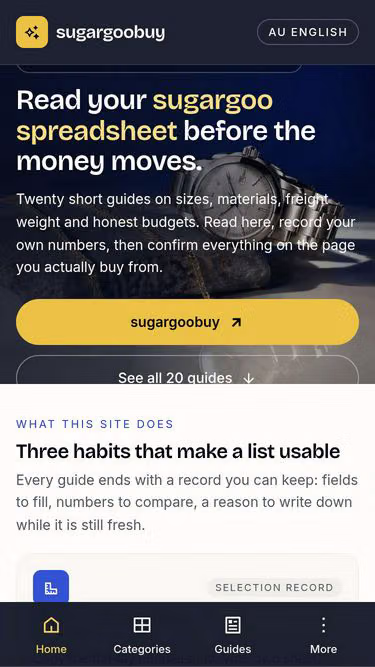 Screenshot of sugargoo-sheets.courses