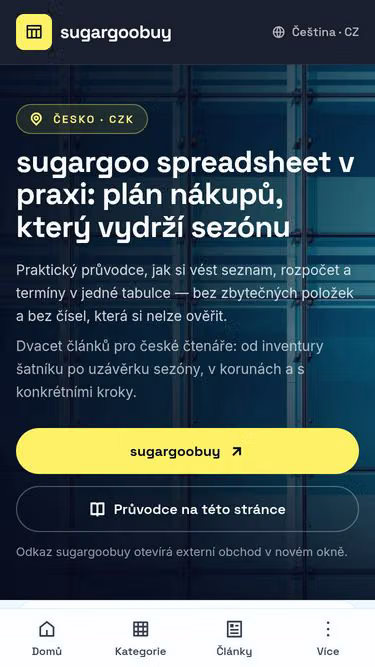 Screenshot of sugargoo-sheets.living