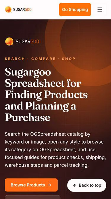 Screenshot of sugargoospreadsheet.my