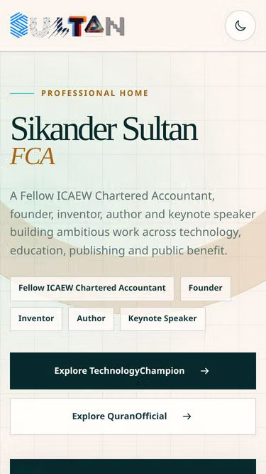 Screenshot of sultan.co.uk