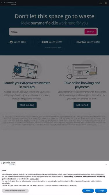 Screenshot of summerfield.ie