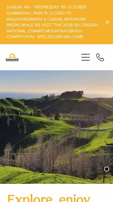 Screenshot of summerhill.nz