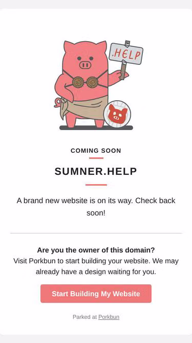 Screenshot of sumner.help