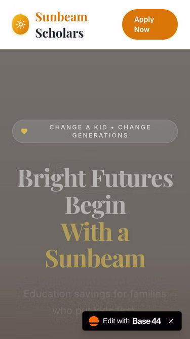 Screenshot of sunbeam.fund