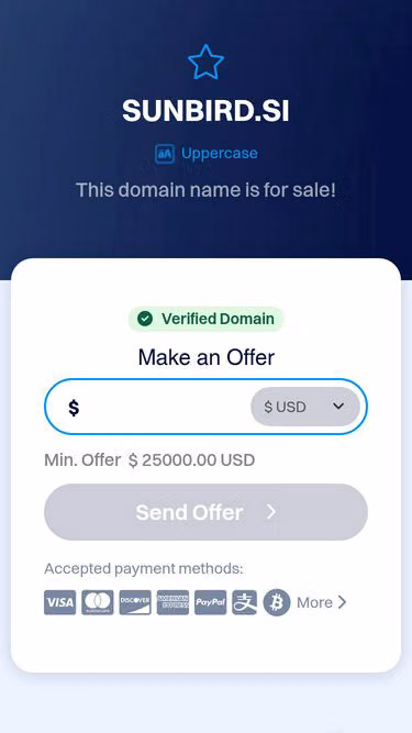 Screenshot of sunbird.si