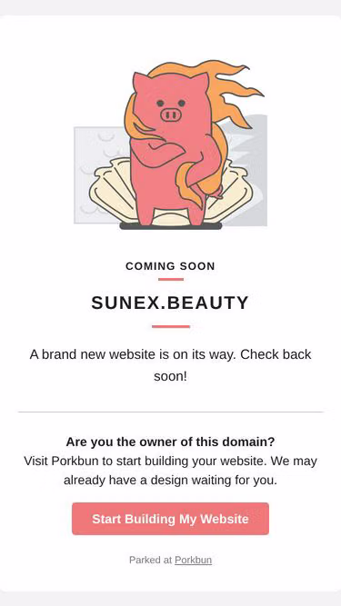 Screenshot of sunex.beauty