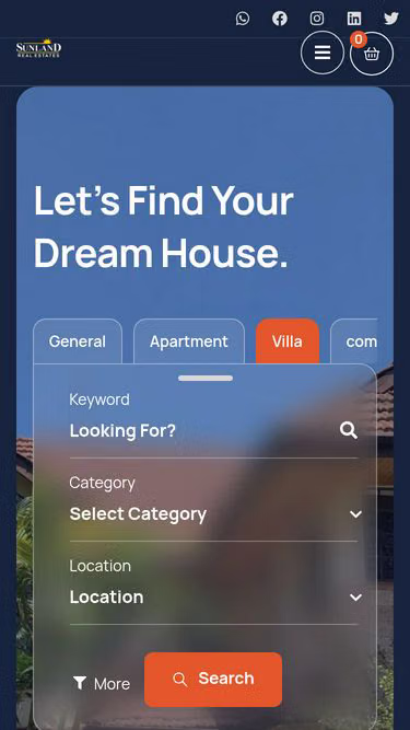 Screenshot of sunland.co.ke
