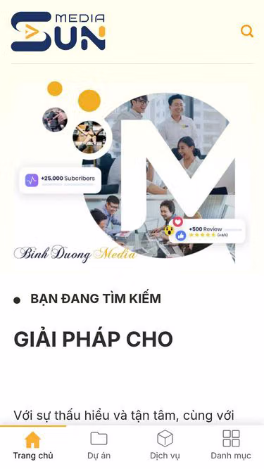 Screenshot of sunmedia.vn