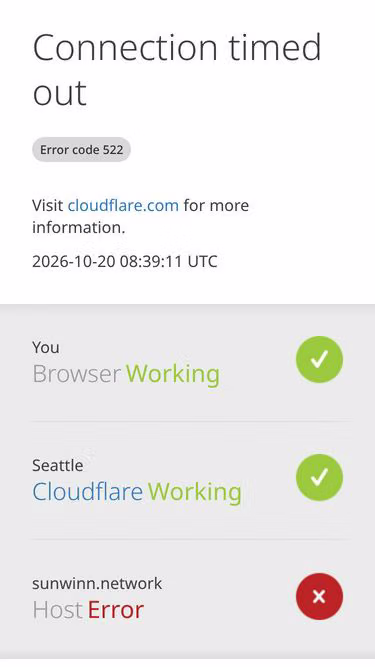 Screenshot of sunwinn.network