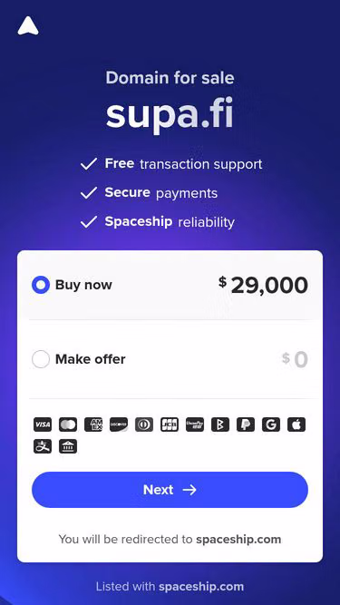 Screenshot of supa.fi