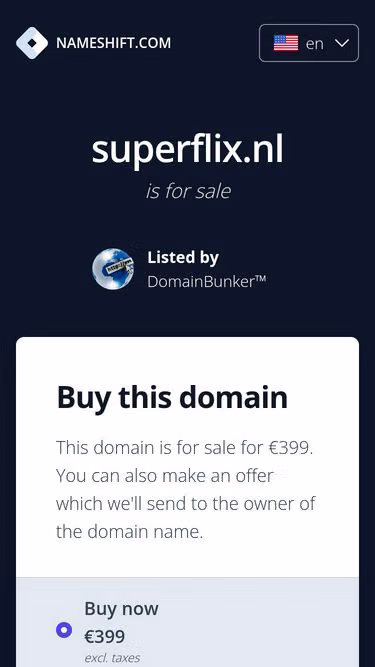 Screenshot of superflix.nl