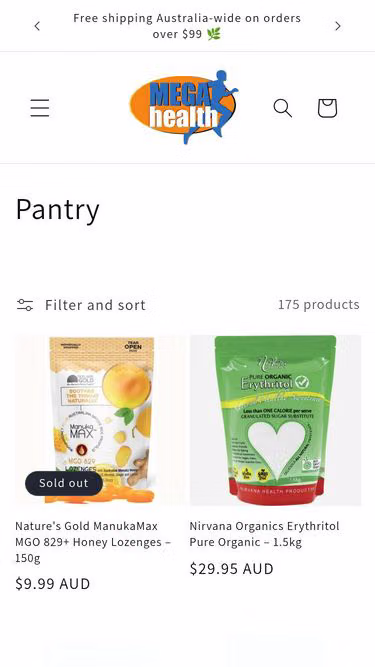 Screenshot of superfoods.net.au