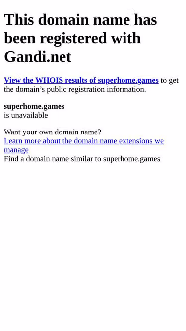 Screenshot of superhome.games