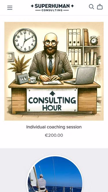 Screenshot of superhuman.consulting