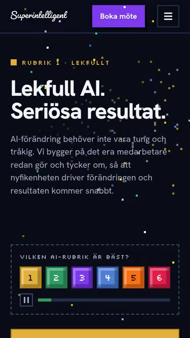 Screenshot of superintelligent.se