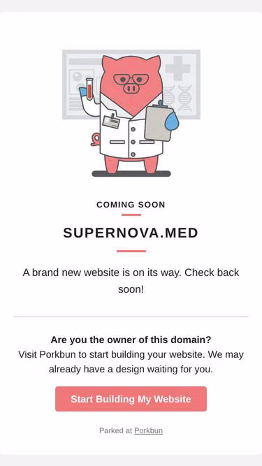 Screenshot of supernova.med