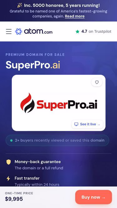 Screenshot of superpro.ai