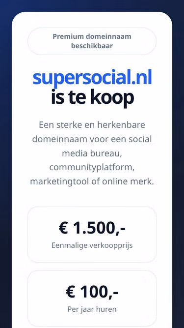 Screenshot of supersocial.nl