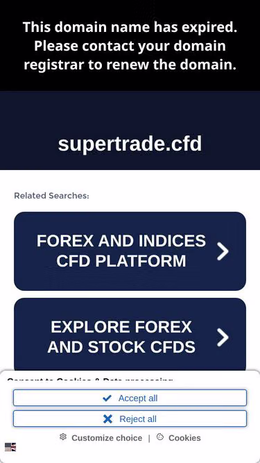 Screenshot of supertrade.cfd