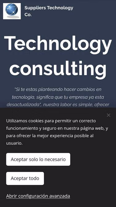 Screenshot of suppliers.es