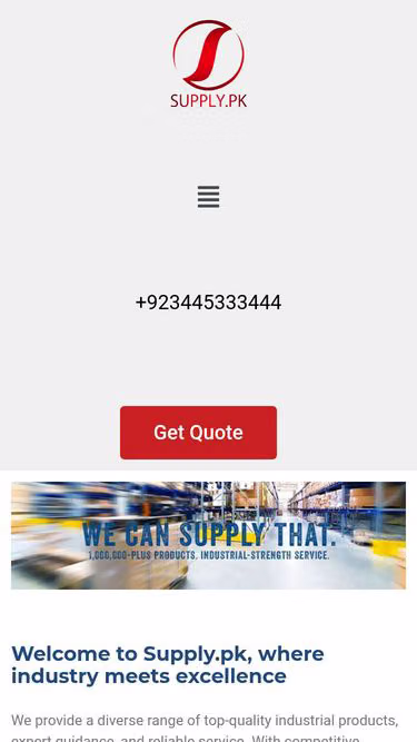 Screenshot of supply.pk