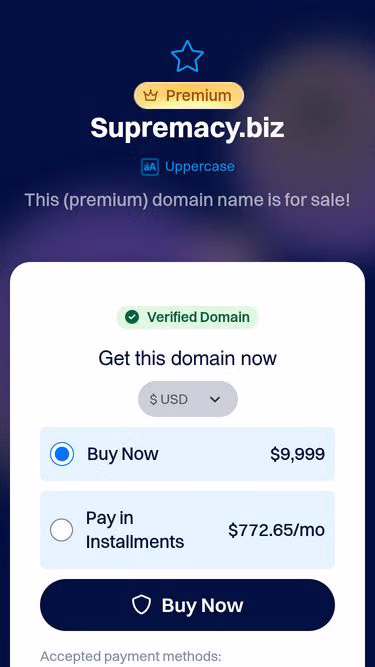 Screenshot of supremacy.biz