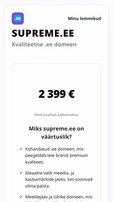 Screenshot of supreme.ee