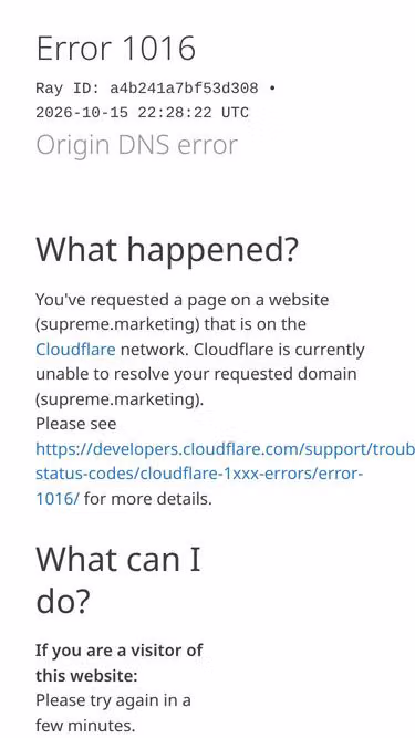 Screenshot of supreme.marketing