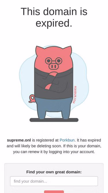 Screenshot of supreme.onl