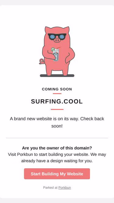 Screenshot of surfing.cool