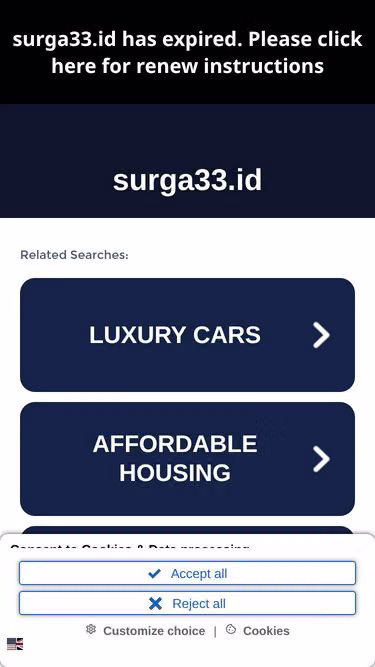 Screenshot of surga33.id