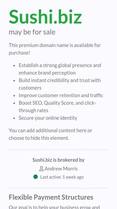 Screenshot of sushi.biz