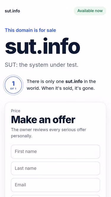 Screenshot of sut.info
