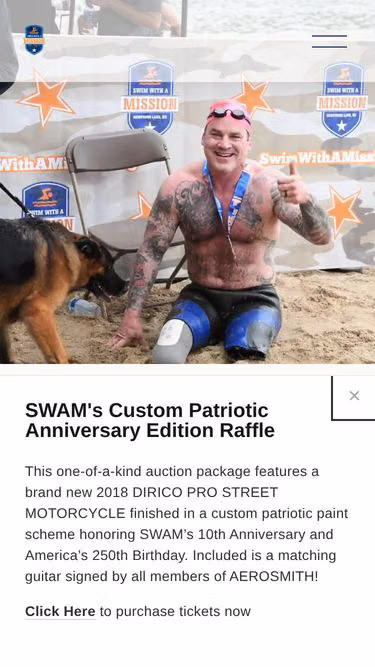 Screenshot of swam.org