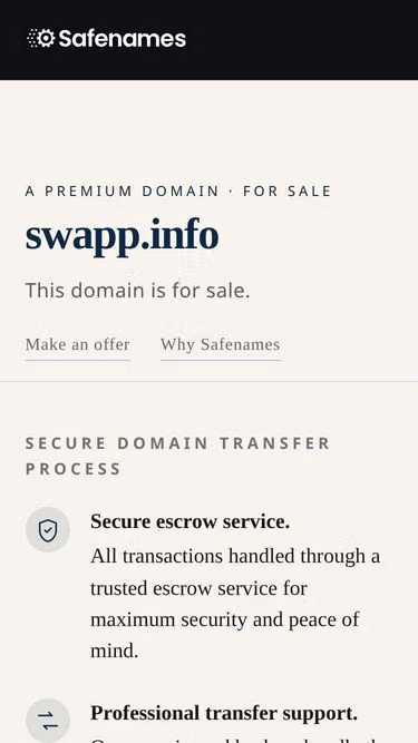 Screenshot of swapp.info