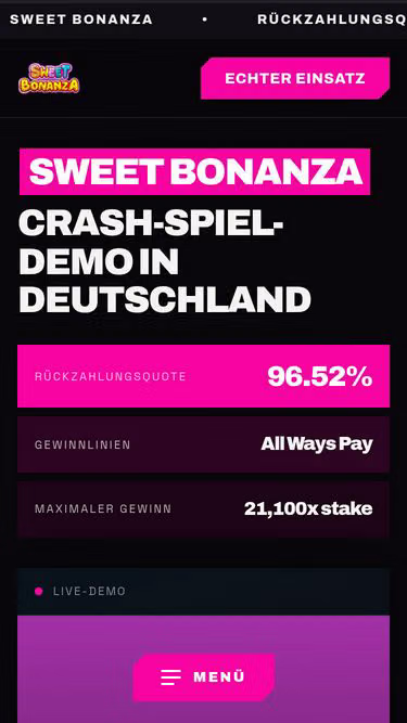 Screenshot of sweetbonanzagame.de
